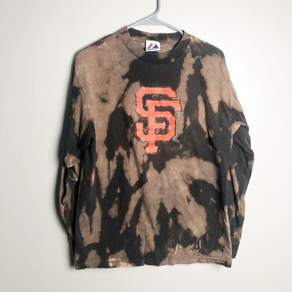 San Franscisco Giants Jesus #1 Long Sleeve Tie Dye T Shirt Medium - Picture 1 of 5